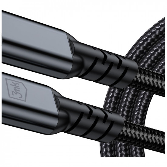 3MK Hyper Cable N-SERIES USB-C to USB-C Thunderbolt 4 Cable 2m 48V/5A 240W Black 3MK Hyper Cable N-SERIES USB-C to USB-C Thunderbolt 4 Cable 2m 48V/5A 240W Black