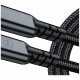 3MK Hyper Cable N-SERIES USB-C to USB-C Thunderbolt 4 Cable 2m 48V/5A 240W Black 3MK Hyper Cable N-SERIES USB-C to USB-C Thunderbolt 4 Cable 2m 48V/5A 240W Black