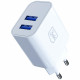 3MK FlowPower Wall Charger 2xUSB-A 10W 2.4A White 3MK FlowPower Wall Charger 2xUSB-A 10W 2.4A White