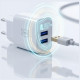 3MK FlowPower Wall Charger 2xUSB-A 10W 2.4A White 3MK FlowPower Wall Charger 2xUSB-A 10W 2.4A White