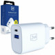3MK FlowPower Wall Charger USB-A + USB-C 25W PD QC4+ White 3MK FlowPower Wall Charger USB-A + USB-C 25W PD QC4+ White