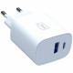 3MK FlowPower Wall Charger USB-A + USB-C 25W PD QC4+ White 3MK FlowPower Wall Charger USB-A + USB-C 25W PD QC4+ White