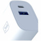 3MK FlowPower USB-A + USB-C 30W PD 3.0 QC4+ Wall Charger, White 3MK FlowPower USB-A + USB-C 30W PD 3.0 QC4+ Wall Charger, White