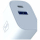 3MK FlowPower USB-A + USB-C 30W PD 3.0 QC4+ Wall Charger, White 3MK FlowPower USB-A + USB-C 30W PD 3.0 QC4+ Wall Charger, White