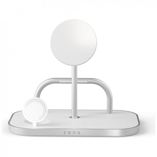 Zens 4-in-1 Qi 2.0 60W USB-C Magnetic Induction Charger silver Zens 4-in-1 Qi 2.0 60W USB-C Magnetic Induction Charger silver