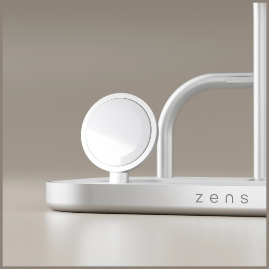 Zens 4-in-1 Qi 2.0 60W USB-C Magnetic Induction Charger silver Zens 4-in-1 Qi 2.0 60W USB-C Magnetic Induction Charger silver