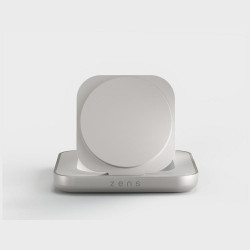 Zens Magnetic Induction Charger Magnetic Nightstand Charger Qi2 15W USB-C white