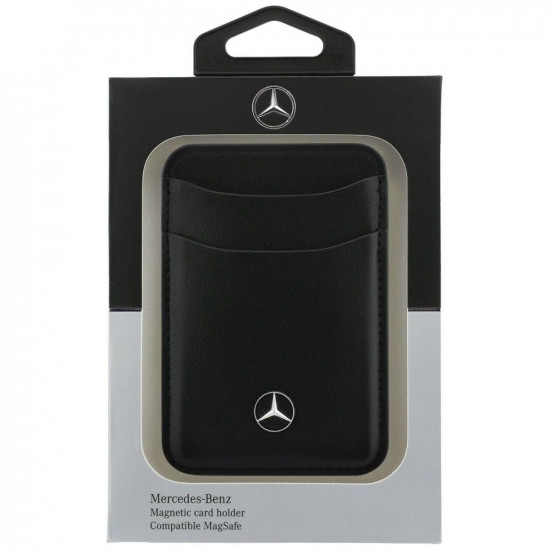 Magnetic Card Wallet Mercedes Leather black Magnetic Card Wallet Mercedes Leather black