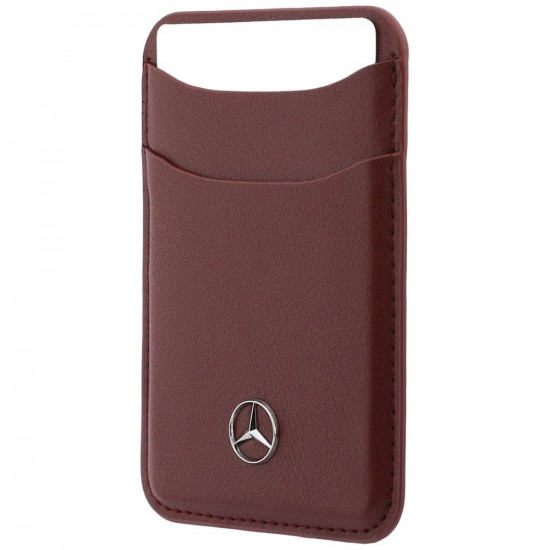 Magnetic Card Wallet Mercedes Leather red