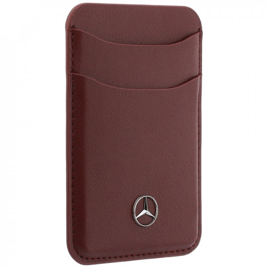 Magnetic Card Wallet Mercedes Leather red