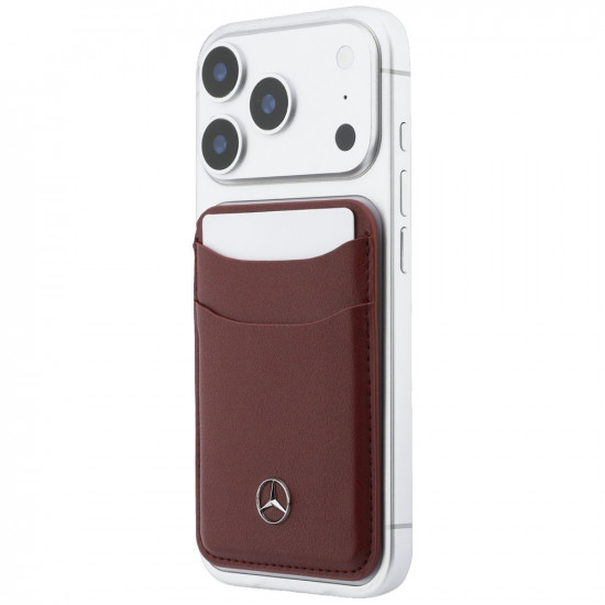 Magnetic Card Wallet Mercedes Leather red