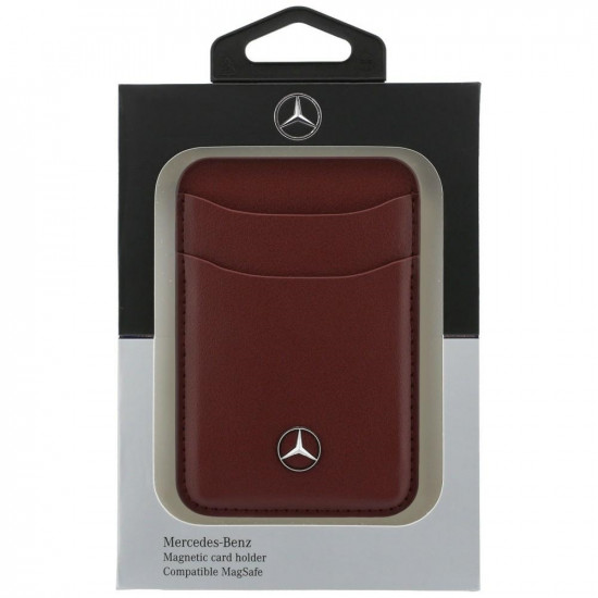 Magnetic Card Wallet Mercedes Leather red