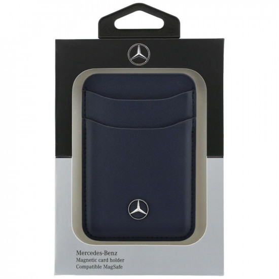 Magnetic Card Wallet Mercedes Leather navy Magnetic Card Wallet Mercedes Leather navy