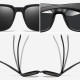 Techsuit  Sunglasses Polarised TR90 (MM101)  UV Protection  Matte Black / Gray