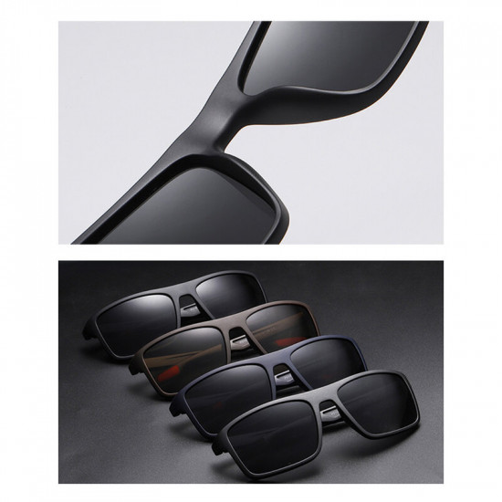 Techsuit  Sunglasses Polarised TR90 (MM101)  UV Protection  Matte Black / Gray