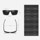 Techsuit  Sunglasses Polarised TR90 (MM101)  UV Protection  Matte Black / Gray