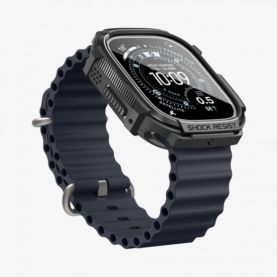 Spigen Rugged Armor + Screen Protector (ACS11414) Apple Watch Ultra / Ultra 2 / Ultra 3 Black