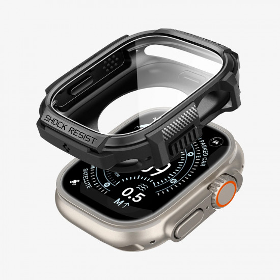 Spigen Rugged Armor + Screen Protector (ACS11414) Apple Watch Ultra / Ultra 2 / Ultra 3 Black