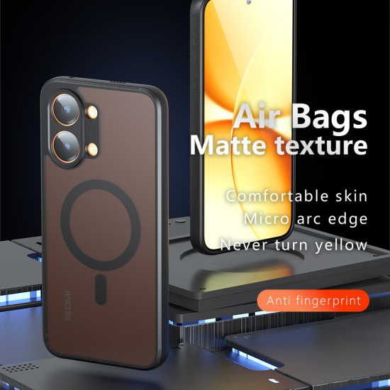 Techsuit PureFrost MagSafe Xiaomi Poco X8 Pro Max Frosted Black Techsuit PureFrost MagSafe Xiaomi Poco X8 Pro Max Frosted Black