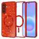 Techsuit Luxury Glitter MagSafe Samsung Galaxy A57 5G Red Techsuit Luxury Glitter MagSafe Samsung Galaxy A57 5G Red