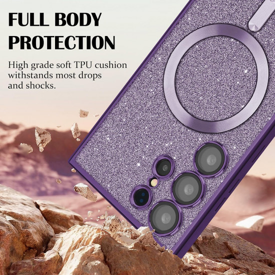 Techsuit Luxury Glitter MagSafe Samsung Galaxy A57 5G Red Techsuit Luxury Glitter MagSafe Samsung Galaxy A57 5G Red