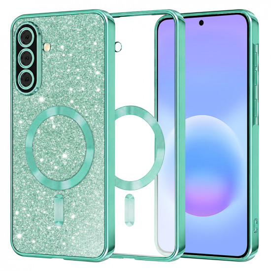 Techsuit Luxury Glitter MagSafe Samsung Galaxy A57 5G Light Green Techsuit Luxury Glitter MagSafe Samsung Galaxy A57 5G Light Green