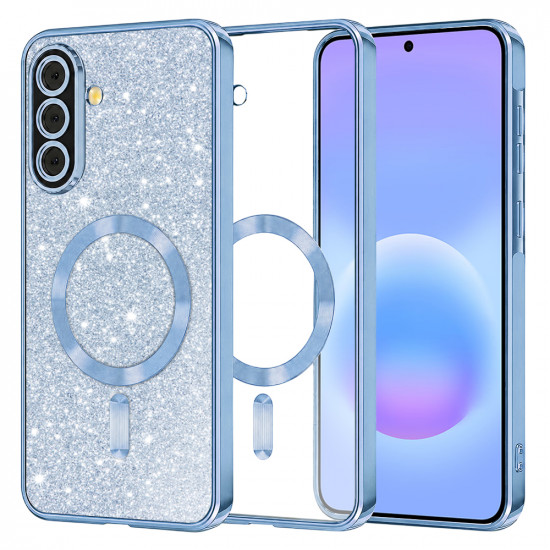 Techsuit Luxury Glitter MagSafe Samsung Galaxy A57 5G Light Blue Techsuit Luxury Glitter MagSafe Samsung Galaxy A57 5G Light Blue