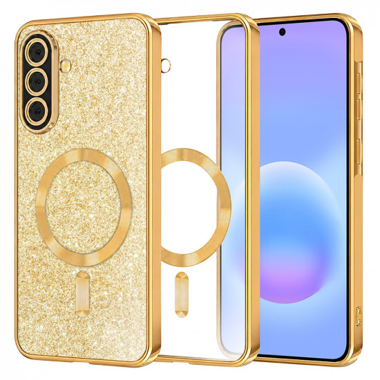 Techsuit Luxury Glitter MagSafe Samsung Galaxy A57 5G Gold Techsuit Luxury Glitter MagSafe Samsung Galaxy A57 5G Gold