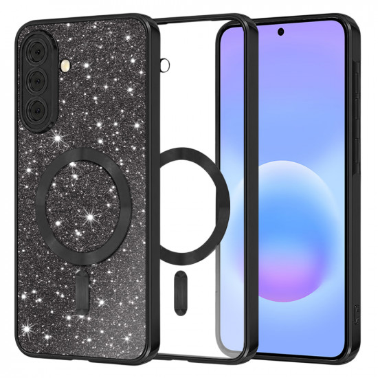 Techsuit Luxury Glitter MagSafe Samsung Galaxy A57 5G Black Techsuit Luxury Glitter MagSafe Samsung Galaxy A57 5G Black