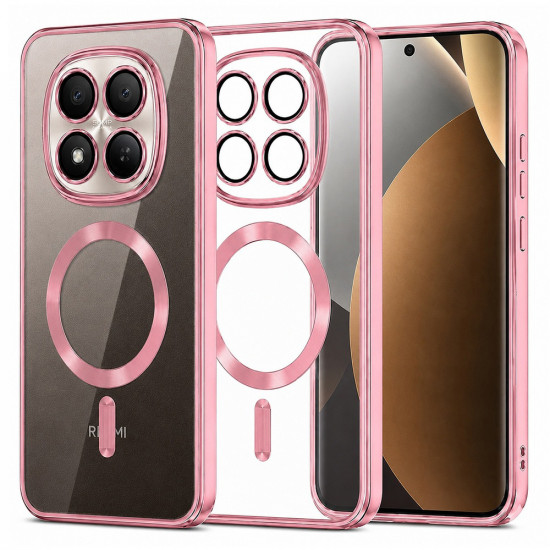 Techsuit Luxury Crystal MagSafe Xiaomi Redmi Note 15 Pro+ 5G / Poco M8 Pro 5G Pink
