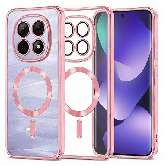Techsuit Luxury Crystal MagSafe Xiaomi Redmi Note 15 5G / Note 15 4G / Poco M8 5G Pink