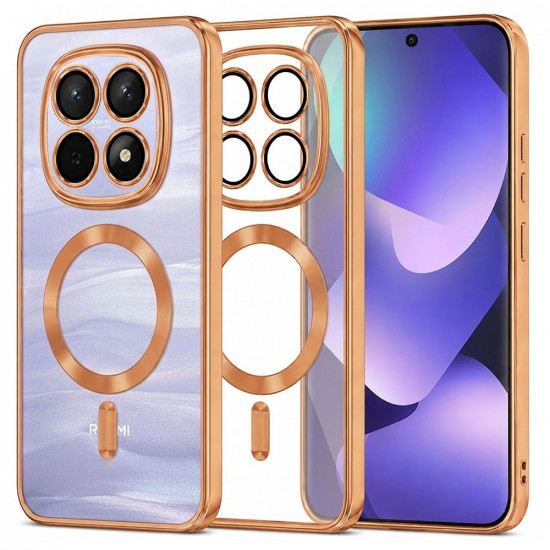 Techsuit Luxury Crystal MagSafe Xiaomi Redmi Note 15 5G / Note 15 4G / Poco M8 5G Orange Techsuit Luxury Crystal MagSafe Xiaomi Redmi Note 15 5G / Note 15 4G / Poco M8 5G Orange