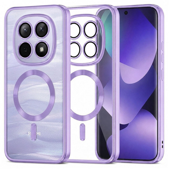 Techsuit Luxury Crystal MagSafe Xiaomi Redmi Note 15 5G / Note 15 4G / Poco M8 5G Light Purple