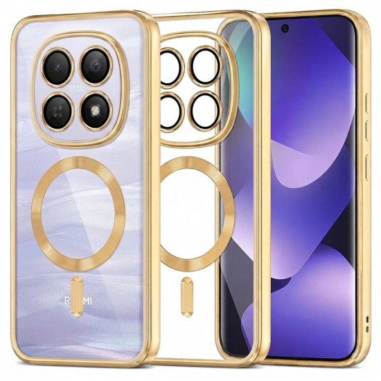 Techsuit Luxury Crystal MagSafe Xiaomi Redmi Note 15 5G / Note 15 4G / Poco M8 5G Gold
