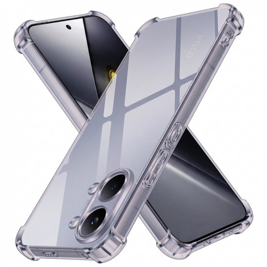 Techsuit Shockproof Clear Silicone Xiaomi Poco X8 Pro Max Smoke Black Techsuit Shockproof Clear Silicone Xiaomi Poco X8 Pro Max Smoke Black