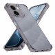 Techsuit Shockproof Clear Silicone Oppo A6x 4G / A6x 5G / A6k 4G Smoke Black