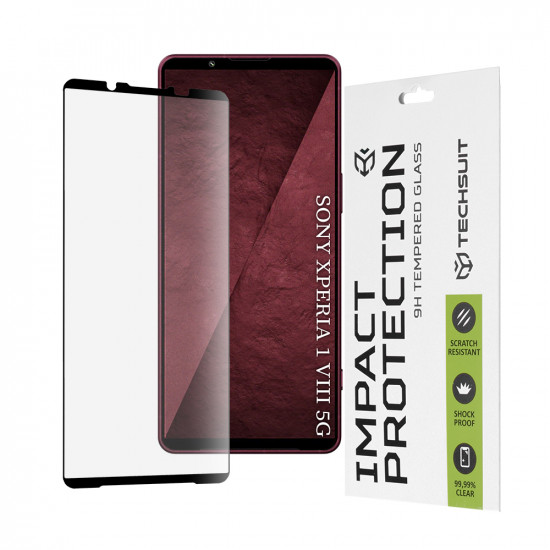 Techsuit 111D Full Cover / Full Glue Glass Sony Xperia 1 VIII Black