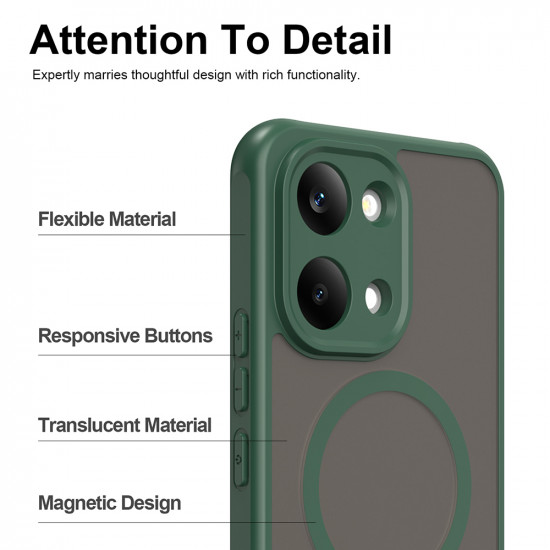 Techsuit HaloFrost II MagSafe Xiaomi Poco X8 Pro Max Green Techsuit HaloFrost II MagSafe Xiaomi Poco X8 Pro Max Green