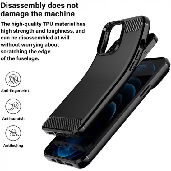 Techsuit Carbon Silicone Sony Xperia 1 VIII Black Techsuit Carbon Silicone Sony Xperia 1 VIII Black