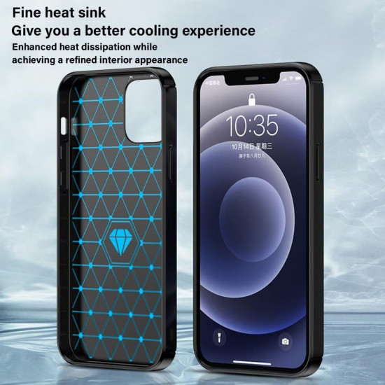 Techsuit Carbon Silicone Sony Xperia 1 VIII Black Techsuit Carbon Silicone Sony Xperia 1 VIII Black