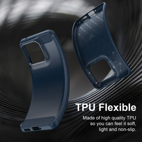 Techsuit Carbon Silicone Motorola Edge 70 Fusion Blue