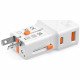 Travel charger 4smarts World Travel Adapter Nomad Pocket 25W USB-C/USB-A white