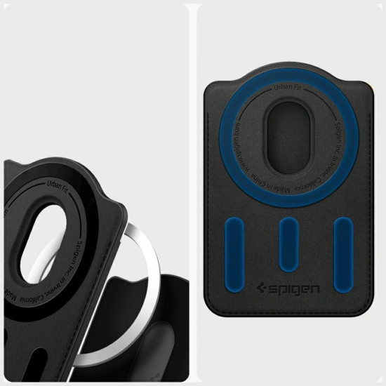 Magnetic Wallet Spigen Urban Fit MagSafe Black