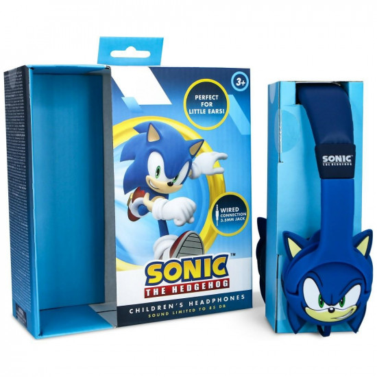 Children's On-Ear Headphones OTL Sonic The Hedgehog with Rubber Ears Children's On-Ear Headphones OTL Sonic The Hedgehog with Rubber Ears