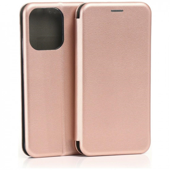 Beline Book Magnetic Case for Oppo Reno 15, Rose Gold