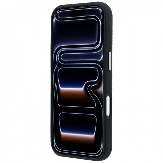 Case Mercedes Leather Semi Wrap Grill Pattern MagSafe for iPhone 17 Pro black Case Mercedes Leather Semi Wrap Grill Pattern MagSafe for iPhone 17 Pro black