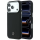 Case Mercedes Leather Semi Wrap Wood Effect MagSafe for iPhone 17 Pro Max black