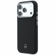 Case Mercedes Leather Semi Wrap Wood Effect MagSafe for iPhone 17 Pro Max black