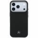 Case Mercedes Leather Semi Wrap Wood Effect MagSafe for iPhone 17 Pro Max black