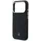 Case Mercedes Leather Semi Wrap Wood Effect MagSafe for iPhone 17 Pro Max black